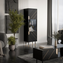 Cama MOUNTAIN display cabinet 54x40x180 black + gold Cama MOUNTAIN display cabinet 54x40x180 black + gold