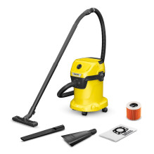 Universalus dulkių siurblys KARCHER WD 3 V-17 / 4 / 35 + antgaliai 17 l 1000 W (1.628-124.0) Juoda, Geltona Universalus dulkių siurblys KARCHER WD 3 V-17 / 4 / 35 + antgaliai 17 l 1000 W (1.628-124.0) Juoda, Geltona