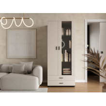 Cama S6 SOHO display cabinet 80x41x192 cashmere + black
