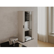 Cama S2 SOHO sieninė spintelė 60x29x112 kašmyro + juodos spalvos Cama S2 SOHO sieninė spintelė 60x29x112 kašmyro + juodos spalvos