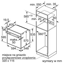 Siemens iQ500 HR538ABS1 orkaitė, 71 l, juoda