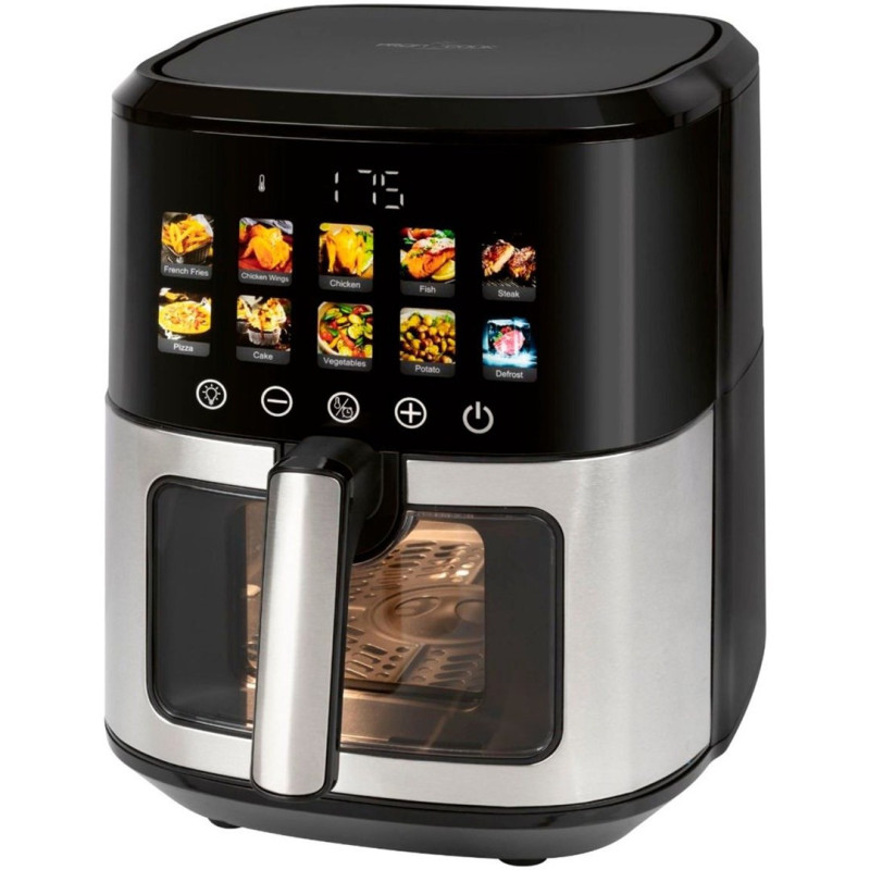ProfiCook PC-FR 1286 H gruzdintuvė Vienvietis 6,5 l Atskirai pastatomas 1700 W Karšto oro gruzdintuvė Juoda, Nerūdijanči