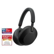 „Sony WH-1000XM5“ ausinės su laidinėmis ir belaidėmis, su galvos lankeliu, skambučiams / muzikai, „Bluetooth“, juodos