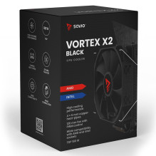 SAVIO VORTEX X2 BLACK CPU aušintuvas