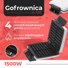 Vaflių keptuvė ADLER AD 3085 Vaflių keptuvė ADLER AD 3085