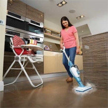 „Black+Decker 9IN1“ garinė šluota, 0,5 l, 1300 W, turkio spalvos, balta „Black+Decker 9IN1“ garinė šluota, 0,5 l, 1300 W, turkio spalvos, balta