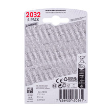 ENERGIZER BATERIJOS SPECIALIZED CR2032, 4 vnt., 3V, ECO
