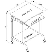 Techninis stalas kompiuteriui \'\'Compact\'\' ICA-TB S005