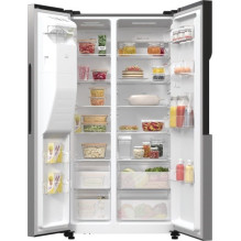 „Gorenje NRR9185ESXL“ dviduris šaldytuvas, laisvai pastatomas, 550 LE, sidabro spalvos