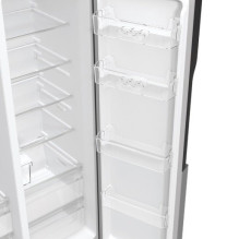 „Gorenje NRR9185ESXL“ dviduris šaldytuvas, laisvai pastatomas, 550 LE, sidabro spalvos