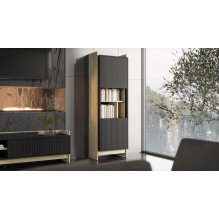 Cama PORTO 59x38x180 display cabinet oak / black