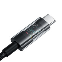 „Baseus Gem“ USB A–USB C greito įkrovimo laidas, 1 m, 100 W, juodas