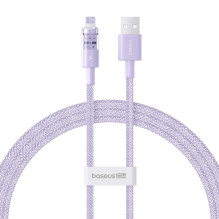 „Baseus Gem“ USB į IP 2.4A greito įkrovimo laidas, 1 m, violetinis