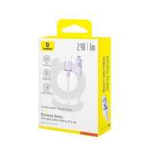 „Baseus Gem“ USB į IP 2.4A greito įkrovimo laidas, 1 m, violetinis
