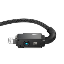 Baseus Unbreakable USB C to iP cable 1 m 20 W Black