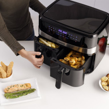Taurus Air Fry Digital Duo dviguba karšto oro gruzdintuvė, 9 l, 2200 W, juoda