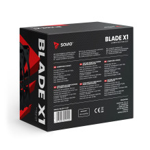 SAVIO ventiliatorių komplektas BLADE X1 SET 3 x 120 mm 4 kontaktų PWM juodas