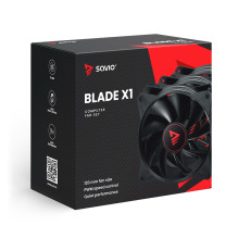 SAVIO ventiliatorių komplektas BLADE X1 SET 3 x 120 mm 4 kontaktų PWM juodas