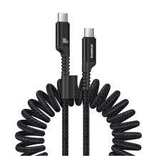 Baseus Fish-Eye USB C to USB C fast charging cable 1 m 100 W Black Baseus Fish-Eye USB C to USB C fast charging cable 1 m 100 W Black