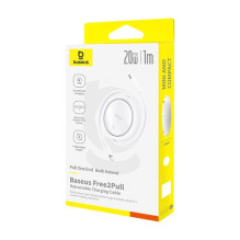 „Baseus Free2Pull“ – 20 W USB-C–Lightning jungties ištraukiamas laidas, 1 m (baltas)
