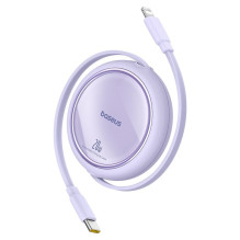 „Baseus Free2Pull“ – 20 W USB-C–Lightning jungties ištraukiamas laidas, 1 m (violetinis)