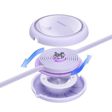 „Baseus Free2Pull“ – 20 W USB-C–Lightning jungties ištraukiamas laidas, 1 m (violetinis)