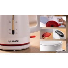 Bosch TWK3M121 MyMoment 2400 W electric kettle, white