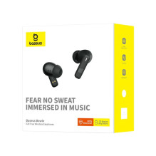 „Baseus Bowie E20“ belaidės ausinės, į ausis, skambučiams / muzikai, „Bluetooth“, juodos