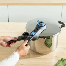 Greitpuodis TEFAL SECURE TRENDY 6L + nerūdijančio plieno krepšelis
