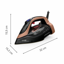 Tefal Ultimate Power Pro FV9E50 Dry &amp; Steam iron Durilium AirGlide Autoclean soleplate 3200 W Black, Copper
