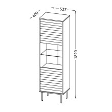 Cama CORTINA display cabinet 53x40x182 black Cama CORTINA display cabinet 53x40x182 black