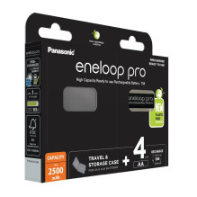 Rechargeable batteries PANASONIC ENELOOP PRO AA 2500 mAh 4 szt + case (BK-3HCDE / 4CP+CASE) Rechargeable batteries PANASONIC ENELOOP PRO AA 2500 mAh 4 szt + case (BK-3HCDE / 4CP+CASE)