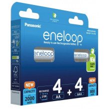 Įkraunamos baterijos PANASONIC ENELOOP 4x AA 2000 mAh + 4x AAA 800 mAh 8 vnt. (BK-3MCDE+4MCDE / 8CP) Įkraunamos baterijos PANASONIC ENELOOP 4x AA 2000 mAh + 4x AAA 800 mAh 8 vnt. (BK-3MCDE+4MCDE / 8CP)