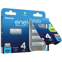 Rechargeable batteries PANASONIC ENELOOP 4x AA 2000 mAh + 4x AAA 800 mAh 8 szt (BK-3MCDE+4MCDE / 8CP) Rechargeable batteries PANASONIC ENELOOP 4x AA 2000 mAh + 4x AAA 800 mAh 8 szt (BK-3MCDE+4MCDE / 8CP)