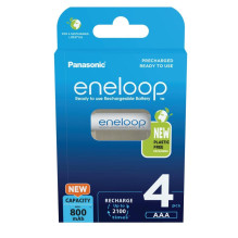 Įkraunamos baterijos PANASONIC ENELOOP AAA 800 mAh 4 vnt. (BK-4MCDE / 4CP)