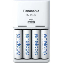 Baterijų įkroviklis PANASONIC Eneloop Basic BQ-CC51 + 4x AA 2000 mAh (K-KJ51MCD40E)