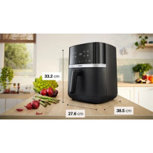 „Bosch Serie 4 MAFS2462B“ gruzdintuvė, viena, 6,1 l, atskira, 2050 W, karšto oro gruzdintuvė, juoda