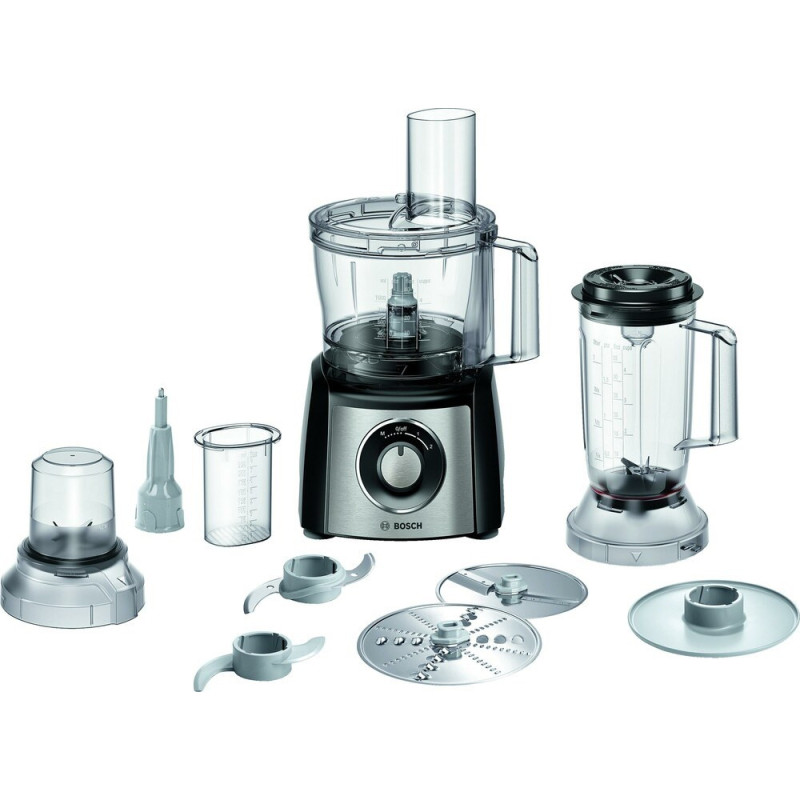 „Bosch MCM3PM386“ virtuvės kombainas, 900 W, 2,3 l, juodas, permatomas