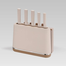Maestro MR-1412-BEIGE Knife set with block + Cutting board set Beige