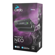 „Cardo Packtalk Neo Duo“ motociklo domofonas, 2 kanalai, 1600 m, juodas