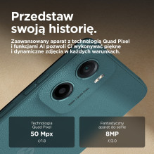 „Motorola Moto G05“ 16,9 cm (6,67 colio) dviejų SIM kortelių „Android 15“ 4G USB C tipo 4 GB 256 GB 5200 mAh Žalias