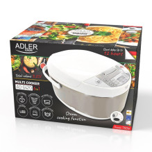 Adler AD 6420 daugiafunkcis puodas 6 viename - 3,25 l sidabrinė, balta