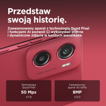 „Motorola Moto G05“ 16,9 cm (6,67 colio) Dviguba SIM kortelė „Android 15“ 4G USB C tipo 4 GB 256 GB 5200 mAh Raudonas