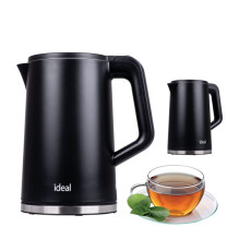 IDEAL virdulys 1,7 l, plieninis korpusas, galia 1500 W, juodas IDEAL virdulys 1,7 l, plieninis korpusas, galia 1500 W, juodas