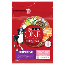 PURINA One Adult Medium / Maxi Sensitive Rich in salmon with rice - dry dog food - 2,5kg PURINA One Adult Medium / Maxi Sensitive Rich in salmon with rice - dry dog food - 2,5kg