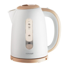 Concept RK2331 electric kettle 1.7 L 2200 W Beige, White Concept RK2331 electric kettle 1.7 L 2200 W Beige, White