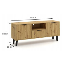 RTV SCANDI 2D1S SLIM ARTISAN ĄŽUOLAS