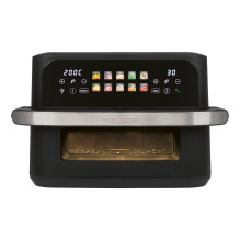 ProfiCook PC-FR 1313 H Double 10 L Stand-alone 2400 W Hot air fryer Black, Stainless steel