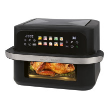 ProfiCook PC-FR 1313 H Dviguba 10 l Atskirai stovinti 2400 W Karšto oro gruzdintuvė Juoda, Nerūdijančio plieno