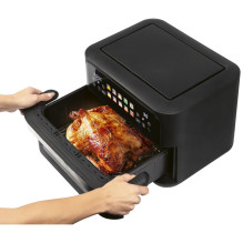 ProfiCook PC-FR 1313 H Dviguba 10 l Atskirai stovinti 2400 W Karšto oro gruzdintuvė Juoda, Nerūdijančio plieno
